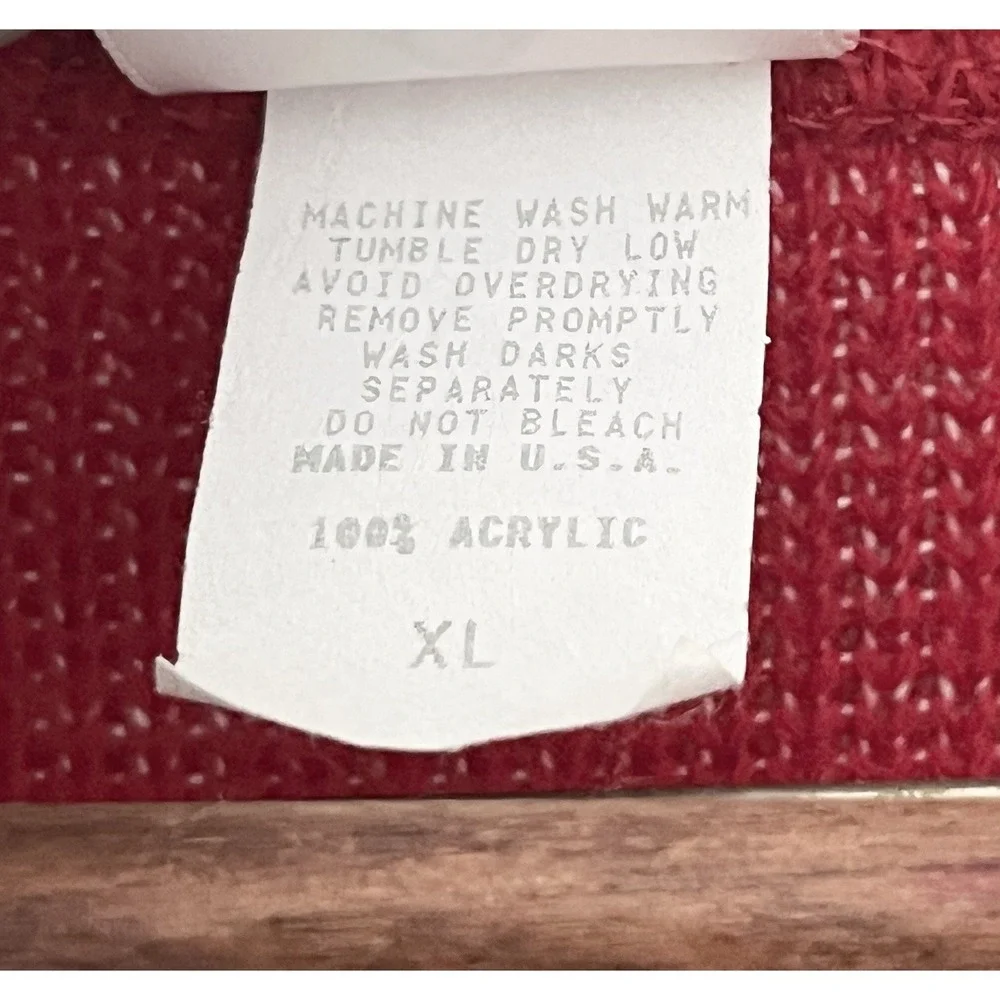 Vintage Campfire‎ Boys And Girls Cardigan Men's XL Red White Outdoor Trooper